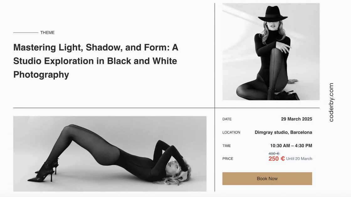 Photographer Portfolio Website | Hero & Event