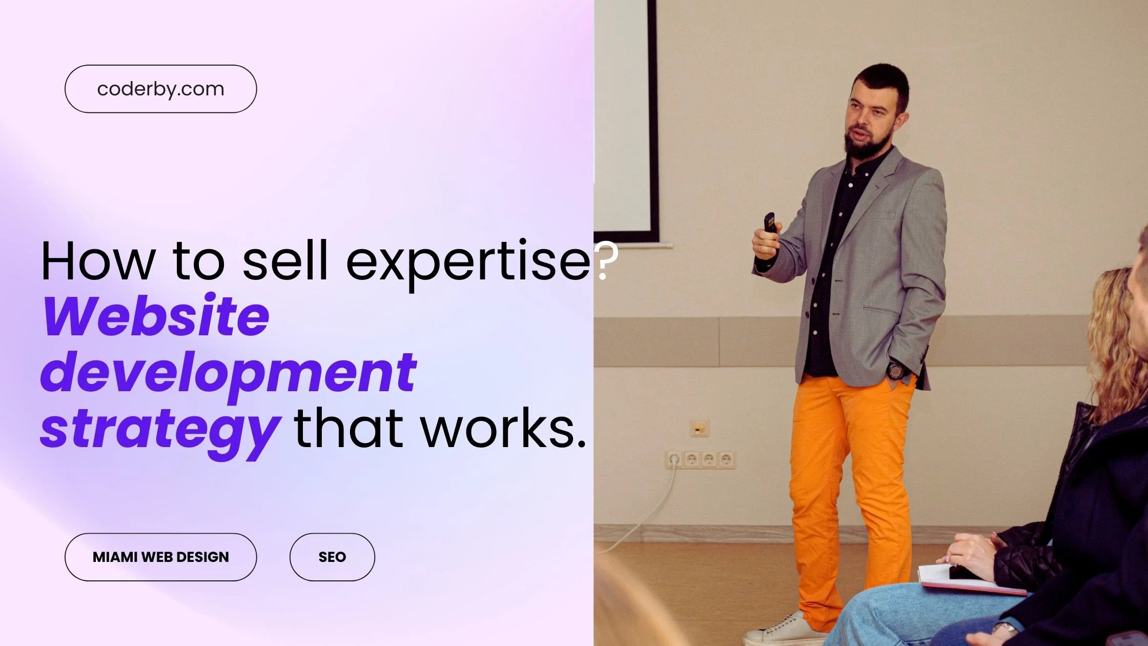 Website development strategy to sell expertise